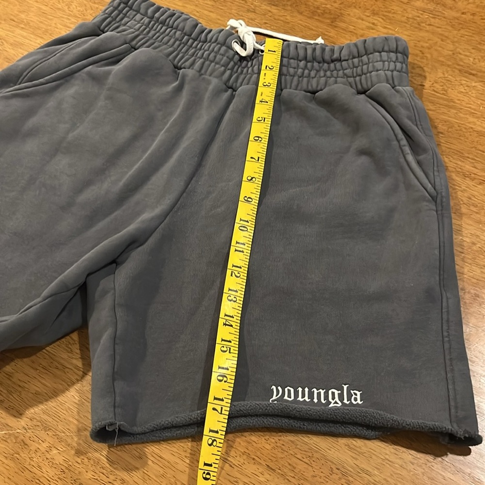 Men's Athletic Drawstring Shorts - Gray - Picture 2 of 5